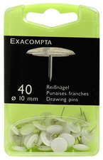 EXACOMPTA Reißnägel, weiß, Durchmesser: 10 mm