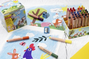 EBERHARD FABER Buntstift 3in1 Jumbo MINI MAXI, 40er Box