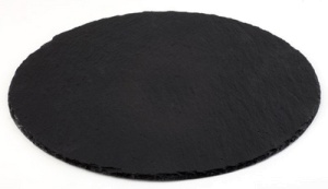 APS Naturschieferplatte, Durchmesser: 380 mm, anthrazit