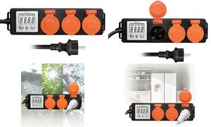 LogiLink Energiekosten-Messgerät Outdoor mit Außensteckdosen