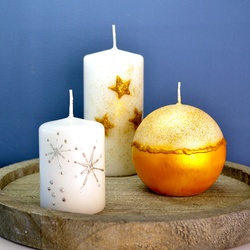 ViVA DECOR Candle Wachs Pen, 28 ml, 2er Set gold