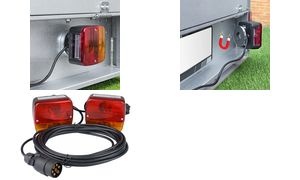 IWH Anhänger-Rückleuchte mit Magnetfuß, 6 Funktionen, 12V
