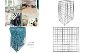 HYGOCLEAN Abfallkorb, Drahtgestell, Edelstahl, 60 Liter