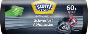 swirl Profi Schwerlast-Abfallsack, schwarz, 120 Liter