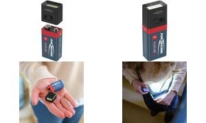 ANSMANN Mini-LED-Leuchte ACTION mit 9V Batterie, schwarz