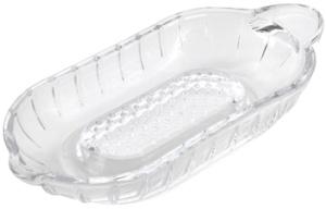 metaltex Küchenreibe/Apfelreibe aus Glas, transparent