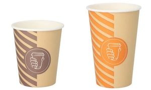 STARPAK Hartpapier-Kaffeebecher "Coffee Line", 0,2 l