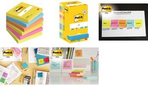 Post-it Haftnotizen notes, 76 x 76 mm, Energetic, Promo 8+4