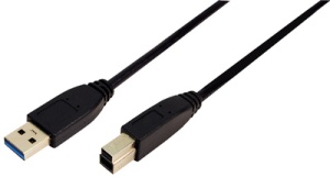 LogiLink USB 3.0 Kabel, USB-A - USB-B Stecker, 2,0 m,schwarz