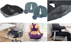 LogiLink Orthopädisches Steißbein-Sitzkissen, schwarz