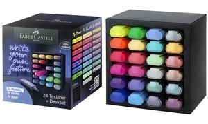 FABER-CASTELL Textmarker TEXTLINER 1546, 24er Deskset