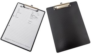 WEDO Klemmbrett in Carbonoptik, DIN A4, aus PP, schwarz