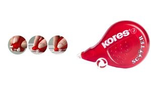 Kores Einweg-Korrekturroller "SCOOTER", 4,2 mm x 8 m, rot