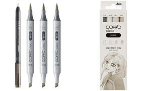 COPIC Marker ciao, 3+1 Set SHADE "Light Warm Gray"