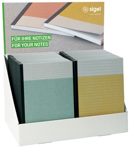 sigel Notizbuch aus Recycling-Papier, DIN A5, Display