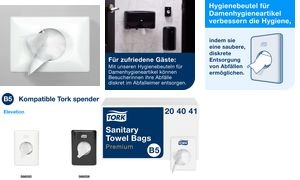 TORK HDPE-Hygienebeutel Premium, System ID B5, weiß