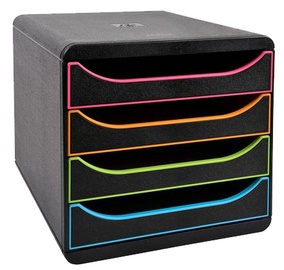 EXACOMPTA Schubladenbox BIG-BOX Plus, 4 Schübe, harlekin