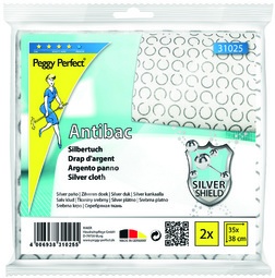 Peggy Perfect Silbertuch "Antibac", 2er Pack