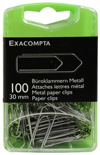 EXACOMPTA Büroklammern, verzinkt, 30 mm, silber