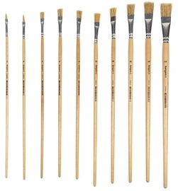 kangaro Borstenpinsel-Set, flach, Größen 2 - 20, 10er Box