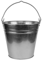 Bradas Zinkeimer, 5 Liter, silber