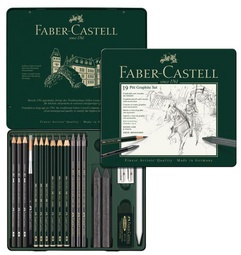 FABER-CASTELL PITT GRAPHITE Set medium, 19-teiliges Etui