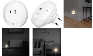 LogiLink LED-Orientierungslicht mit Dämmerungssensor, weiß