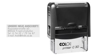 COLOP Textstempel Printer C30, 5-zeilig, schwarz