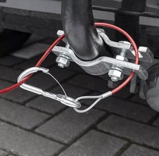 IWH Abrissseil für Anhänger, 1,0 m, mit Haken und Ösen