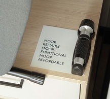 MOOR Notfall-Taschenlampe MONDIAL, für Hotelzimmer, schwarz