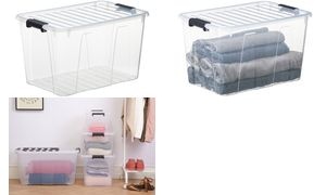 plast team Aufbewahrungsbox HOME BOX, 52 Liter, transparent