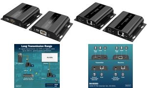 DIGITUS 4K HDMI IP PoE Extender Set, 120 / 200 m