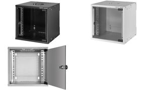 LogiLink 10" Wandgehäuse SoHo, montiert, 4 HE, schwarz