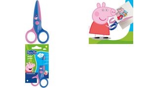 STAEDTLER Bastelschere Noris junior Peppa, rund, blau/rosa