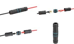 DIGITUS Outdoor Kabel-Verbinder Kat. 6A, RJ45, schwarz