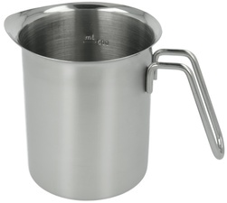 metaltex Milchkrug, mit Skala, 0,7 Liter, Edelstahl