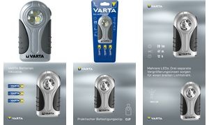 VARTA Taschenlampe "LED Silver Light", inkl. 3 x AAA Micro