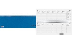Glocken Tischkalender "Querterminbuch", 2026, blau