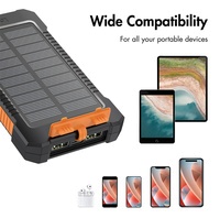 LogiLink Powerbank mit Solar, 6.000 mAh, schwarz/orange