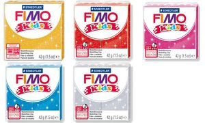 FIMO kids Modelliermasse, ofenhärtend, glitter-rot, 42 g
