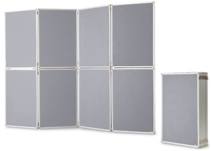 magnetoplan Präsentationswand, zusammenklappbar, blau