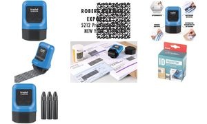 trodat Datenschutz-Rollstempel ID Protector-Set, blau