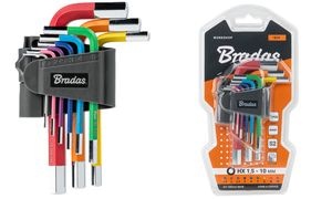Bradas Innensechskant-Schlüsselsatz, 9-teilig, mehrfarbig