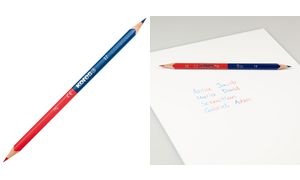 Kores Dreikant-Lehrerbuntstift TWIN, blau / rot