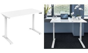 DIGITUS Sitz-Steh-Schreibtisch, (B)1.200 mm, weiß