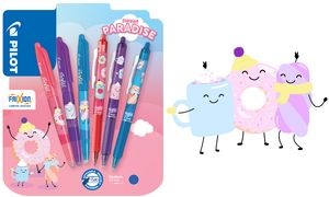 PILOT Tintenroller FRIXION BALL 07 Fancy Winter, 6er Blister