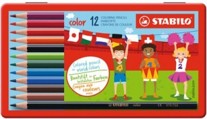 STABILO Buntstifte color, sechseckig, 12er Metalletui