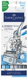 FABER-CASTELL Sketch Marker GOLDFABER, 6er Etui Design