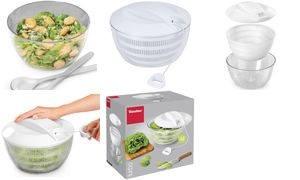 metaltex Salatschleuder Turbo, mit Seilzug, weiß