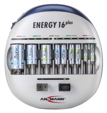 ANSMANN Ladestation "Energy 16 plus", mit 2 USB-Ladebuchsen